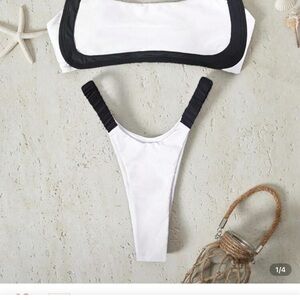 SHEIN Black and White Bikini Set